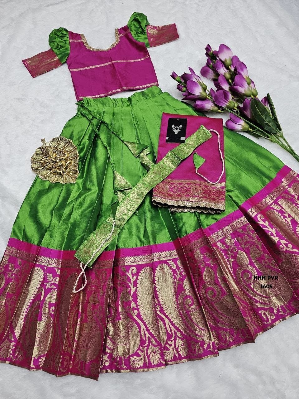 Pink & Green Royale Lehenga Choli set